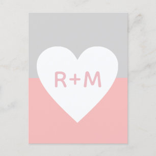 Postal De Anuncios Boda de amor minimalista vertical rosa