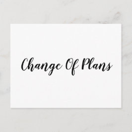 Postal De Anuncios Boda de aplazamiento simple 