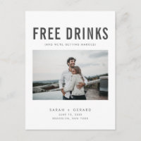 Boda de bebidas gratis y divertida foto salva las 