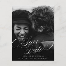 Boda de caligrafía clásico Elegant Save the Date