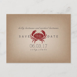 Postal De Anuncios Boda De Cangrejo Inspirada En El Cardstock Salva L