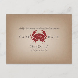 Postal De Anuncios Boda De Cangrejo Inspirada En El Cardstock Salva L