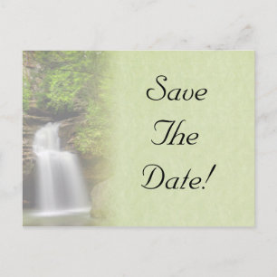 Postal De Anuncios Boda De Cascada Ahorra La Postcarta De Fecha