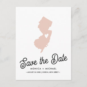 Postal De Anuncios Boda de destino en el estado de NUEVA JERSEY CUALQ