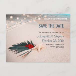 Postal De Anuncios Boda de destino Guardar el vale de fecha