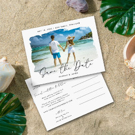 Postal De Anuncios Boda de destino Guardar la fecha