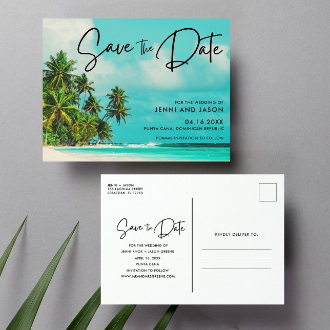 Postal De Anuncios Boda De Destino Punta Cana Beach Salven La Fecha (Subido por el creador)
