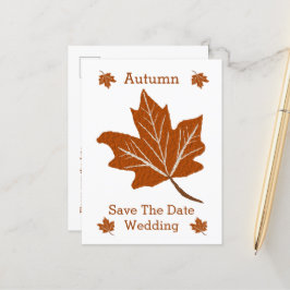 Postal De Anuncios Boda de diseño de otoño Guardar la fecha