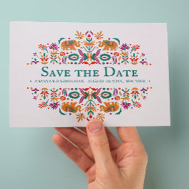 Postal De Anuncios Boda de Elefante Morado de Flores Indias