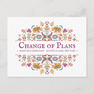 Postal De Anuncios Boda de Elefantes de Flor en India