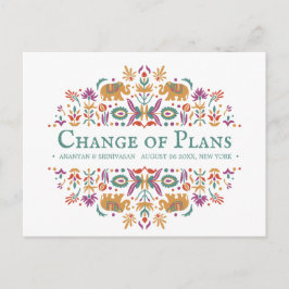 Postal De Anuncios Boda de Elefantes de Flor en India