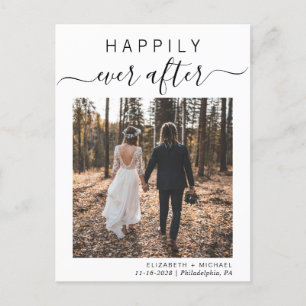 Postal De Anuncios Boda de Elopement Felices para Siempre
