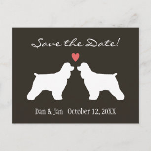 Postal De Anuncios Boda de españoles Cocker Salva la fecha