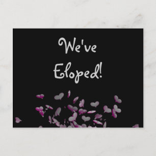 Postal De Anuncios Boda de explosión de corazones Nos hemos fugado