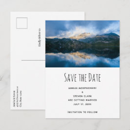 Postal De Anuncios Boda de foto de naturaleza escénica de montañas y 