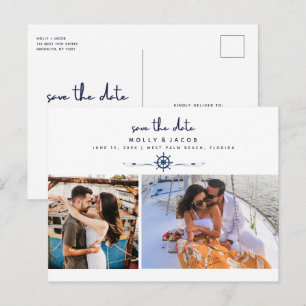 Postal De Anuncios Boda de Foto Náutica Save the Date