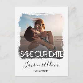 Postal De Anuncios Boda de Foto Save The Date Moderna 