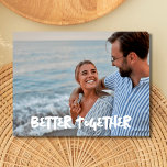 Postal De Anuncios Boda de fotos de bodas en la playa Salven la fecha<br><div class="desc">Invite a amigos y familiares a reservar su cita con su boda con nuestro diseño "mejor juntos" de la foto de la boda de la playa, ahorre la postal de la fecha. Personalizar con su foto en la parte delantera y añada los detalles de su boda al dorso de la...</div>
