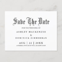 Boda de guardar la fecha gótica