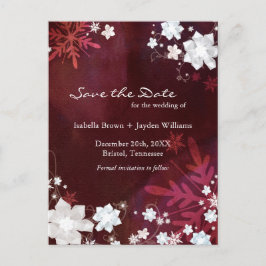 Postal De Anuncios Boda de invierno en Borgoña salva la fecha