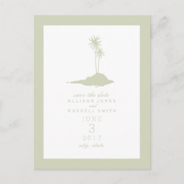 Postal De Anuncios Boda de Isla de Playa Moderna - Guardar la Fecha -