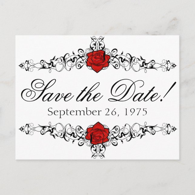 Postal De Anuncios Boda de la Vid Rosa Guardar la Fecha (Anverso)