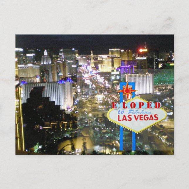 Postal De Anuncios Boda de Las Vegas Nos Fugamos (Anverso)