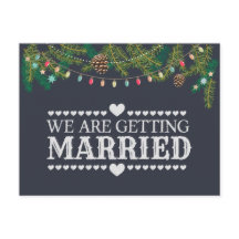 Boda de Navidad Pizarra Save the Date