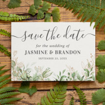 Boda de oro de eucalipto Save the Date