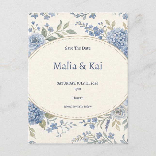 Postal De Anuncios Boda de Orquídea Tropical (Anverso)