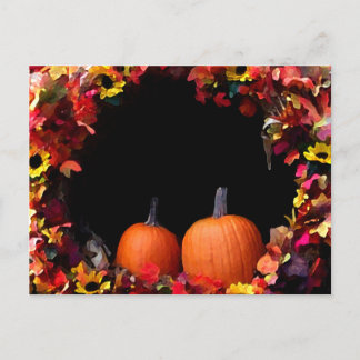 Postal De Anuncios Boda de Otoño Ahorro de Fecha de Boda Otoño Rústic