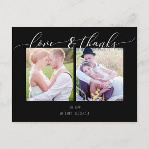 Postal De Anuncios Boda de PixDezines Gracias/Caligrafía moderna