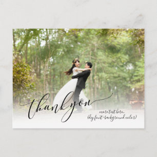 Postal De Anuncios Boda de PixDezines Gracias/Caligrafía moderna