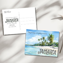 Postal De Anuncios Boda de playa de Jamaica salva la fecha