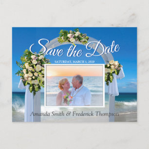 Postal De Anuncios Boda de playa Guardar la fecha