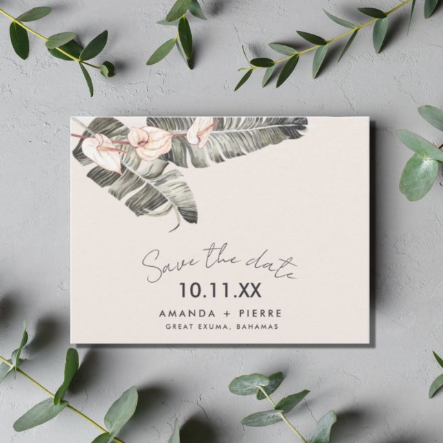 Postal De Anuncios Boda de playa Guardar la fecha (Subido por el creador)