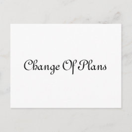 Postal De Anuncios Boda de postposición de guión simple y elegante