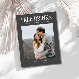 Postal De Anuncios Boda de presupuesto fotográfico única Guardar la f