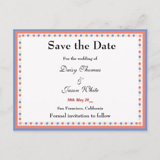Postal De Anuncios Boda de primavera (Guardar la fecha)