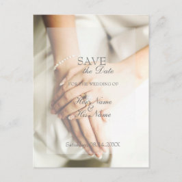 Postal De Anuncios Boda del anillo de diamantes de novia salva la fec