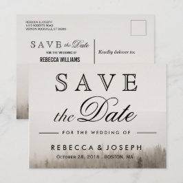 Postal De Anuncios Boda del paisaje nauseabundo de los bosques rusos