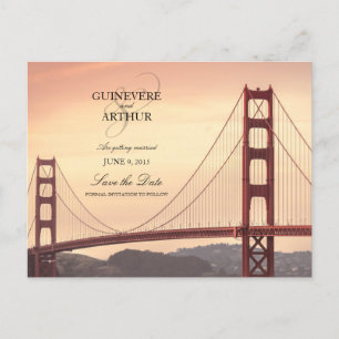 Postal De Anuncios Boda del Puente Golden Gate de San Francisco - Sav