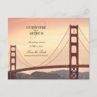 Postal De Anuncios Boda del Puente Golden Gate de San Francisco - Sav