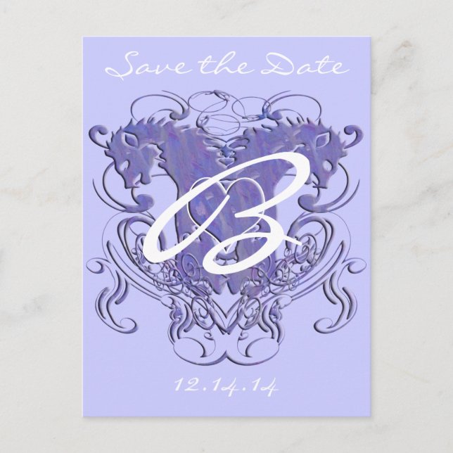 Postal De Anuncios Boda del Renacimiento de Lion Rampant (Anverso)