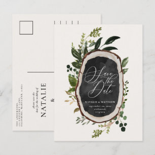Postal De Anuncios Boda elegante de granja de granero rústico de otoñ