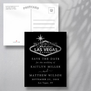 Postal De Anuncios Boda elegante en Las Vegas, guarde la fecha