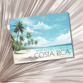Postal De Anuncios Boda en Costa Rica Reservar la Fecha