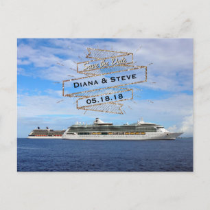 Postal De Anuncios Boda en destino Avisa la fecha   Cruceros