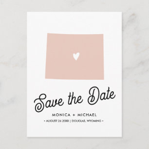 Postal De Anuncios Boda en destino WYOMING CUALQUIER COLOR