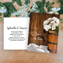 Postal De Anuncios Boda en el rancho Bucket and Daisies, guarde la fe